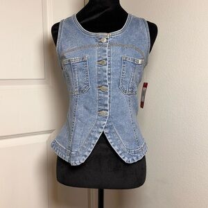 Levi’s Classic Blue Denim Button-Down Women's vest / BNWT